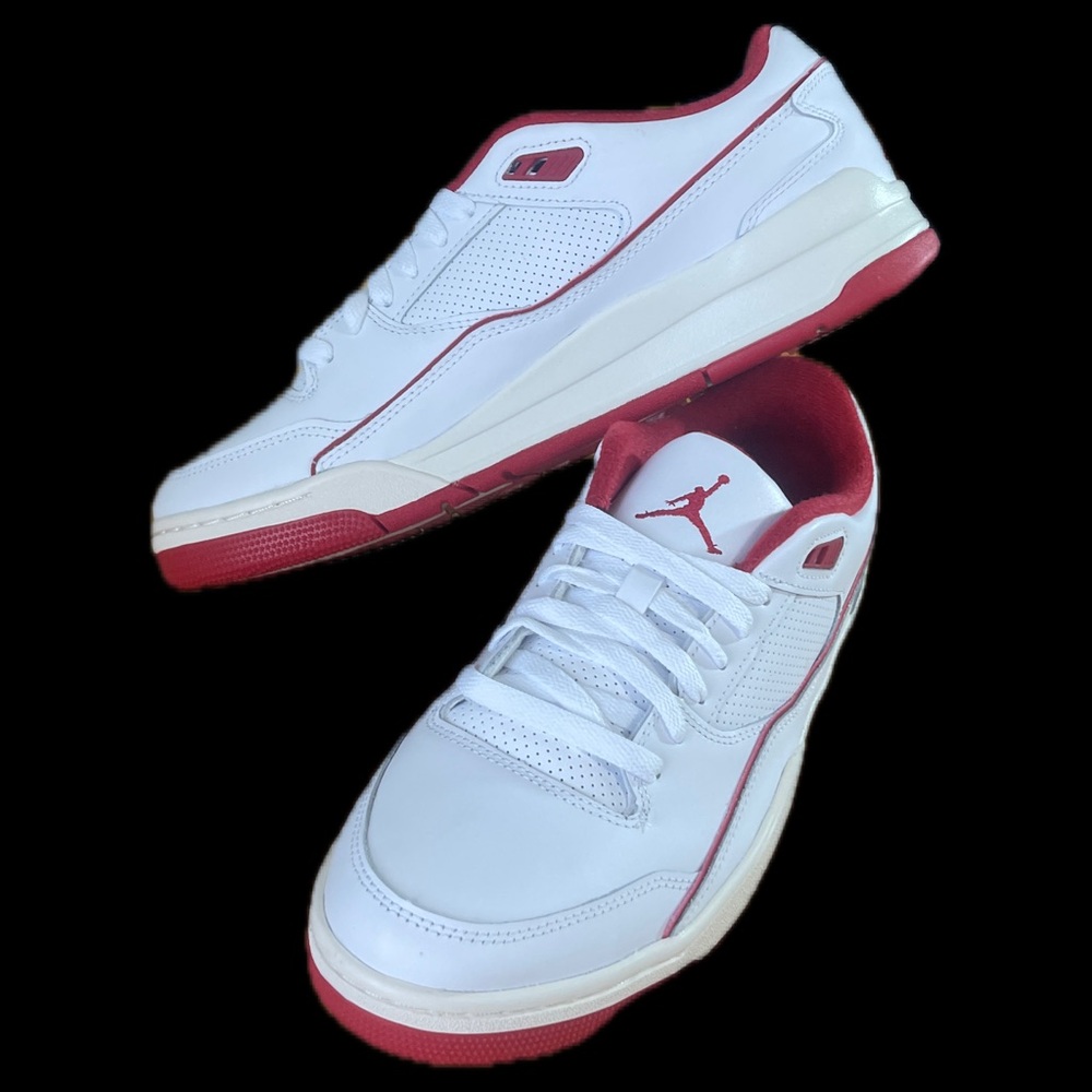 Nike Air Jordan Flight Court Men's White and Red Sneakers *NEW* size 11 - Picture 1 of 14